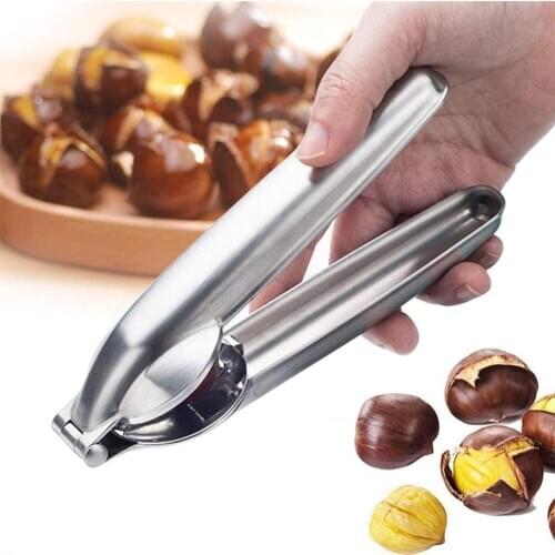 Chestnut Opener, Stainless Steel Chestnut Clip Walnut Pliers Metal NutCracker Sheller Nut Opener Kitchen Tools Cutter Gadgets
