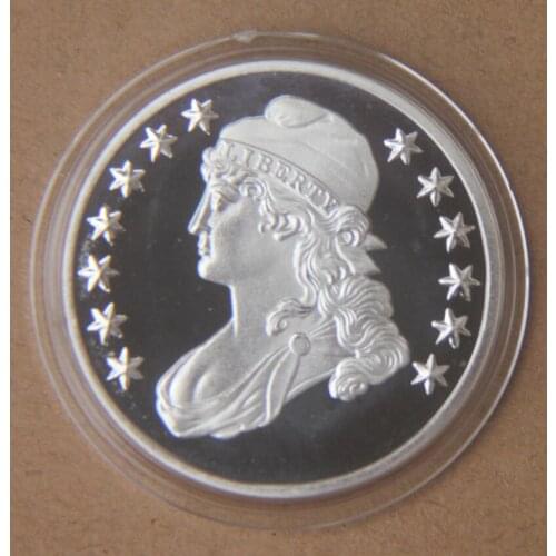 American fluttering goddess35mm Commemorative Silver Plated Coin Souvenir Challenge Collectible Coins Collection Art Craft