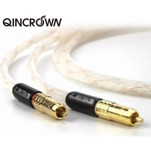 A pair of Taralabs RSC vector RCA audio 8 n silver interconnect cable gold RCA plug Hifi