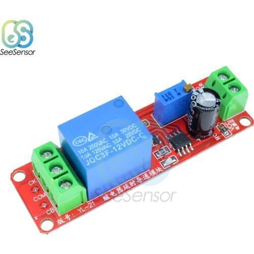 NE555 0~10S Adjustable Module DC 5V 12V Time Delay Relay Shield Timer Control Switch Pulse Generation Duty Cycle