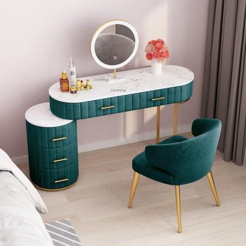 Luxury Vanity Dressing Table Nordic Custom Home Dressers Simple Storage Cabinet Bedroom Furniture Bedside Table with Mirror