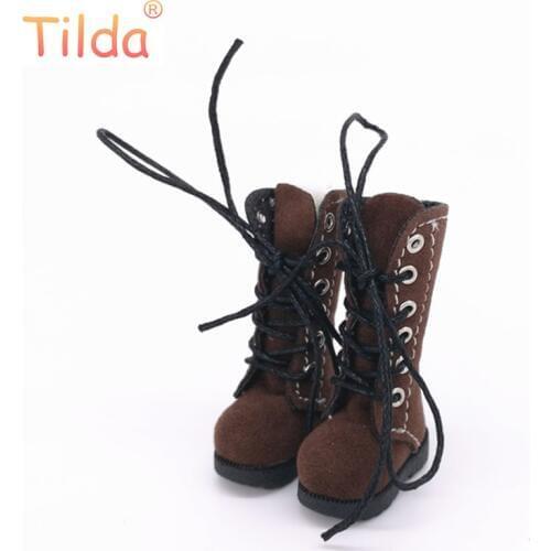Tilda 3.2cm Doll Boots for Blythe Doll Toy,1/8 Dolls Shoes for BJD Doll Accessories for Blythe Toy High Quality 12 Pairs/lot