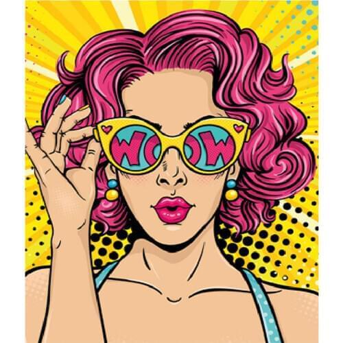 Sexy Woman Wearing Glasses Diamond Painting Round Full Drill Nouveaute DIY Mosaic Embroidery 5D Cross Stitch Portrait Pattern