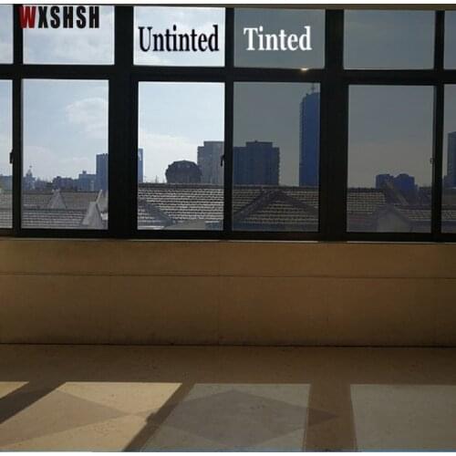 8m Length Half Black Sunscreen Window Film Drop-Shipping Privacy Protection UV-Proof Transparent Light Block Durable Sticker