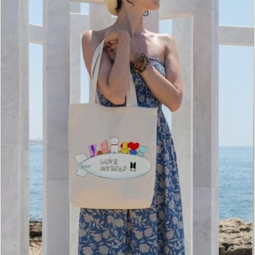 Tote Bag Printed Tote Bags Beach And Shopping Bags For Women With Shoulder Straps Illustrated 2021 Summer Beach Fashion