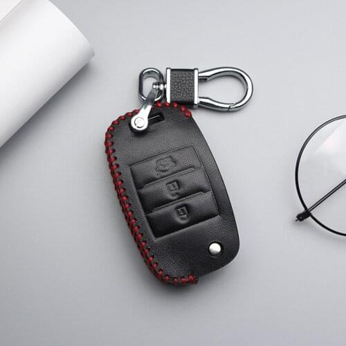 Newest Leather Key Case Cover For Kia Ceed Sportage Rio 3 4 Picanto Sorento Borrego Cerato Car Parts Key Skin Shell Auto Styling