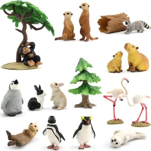 Japanese genuine Rement sealife farm wild lion animal king sets cute Sea Otter Raccoon Capybara Meerkat TIMON Figure Kids Gift