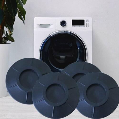 4Pcs/Set Floor Mat Washing Machine Foot Pads Non-Slip Shock Proof Furniture Elasticity Black Rubber Protectors Fixed Pads