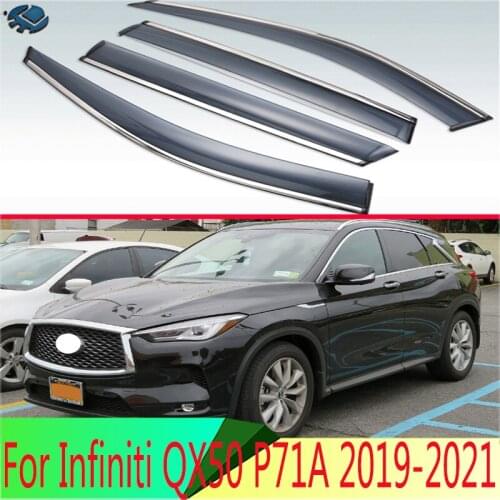For Infiniti Second generation QX50 P71A 2019 2020 Plastic Exterior Visor Vent Shades Window Sun Rain Guard Deflector 4pcs