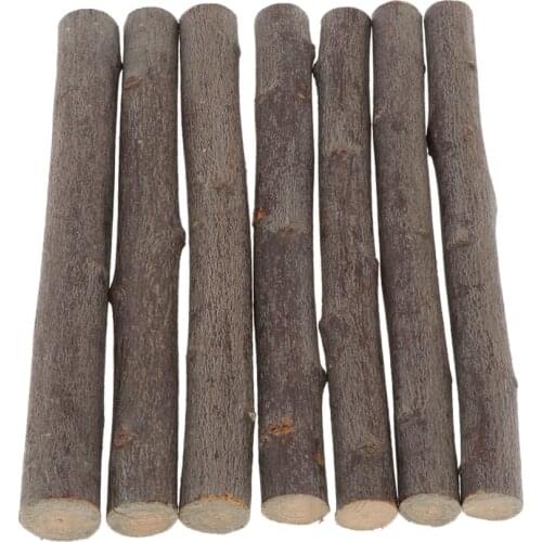 7Pcs 20cm Round Wood Block Rod Sticks Model Making Architect DIY Arts Craft