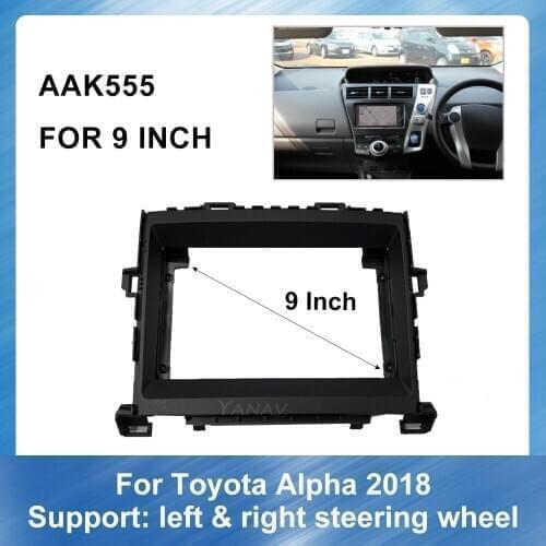 Car Radio Audio Fascia Frame Dash Panel for-Toyota Alpha 2008 Stereo Receiver Panel Mounting Dash Installation Frame Trim Kit