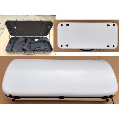 Violin/Viola Case Mixed Carbon Fiber Adjustable Size Double Violin case white