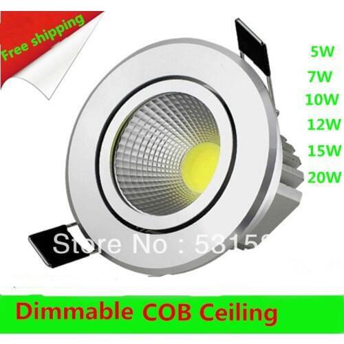 New Free shipping cob dimmable Led downlight 5W LED Spot light ceiling lamp warm white/Nature white/cool white