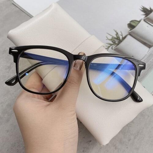 Square Anti Blue Light Blocking Glasses Women/Men Computer UV Eyewear Transparent 4 Color No Degree Oculos Feminino Glasses New