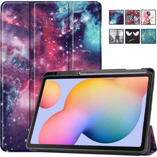 For Samsung Galaxy Tab S6 Lite 10.4 Inch SM-P610 SM-P615 P610 P615 2020 Case PU Leather Stand Cover Shock Proof Tablet Shell #R