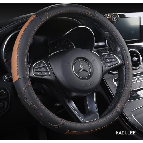 KADULEE Microfiber Leather Car Steering Wheel Cover For Audis A1 A3 A4 A4L A5 A6L A7 A8 Q3 Q5 Q7 TT