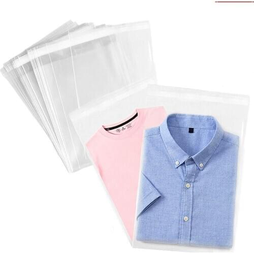 Clear Thick Self adhesive Plastic Cellophane bags Transparent clothing package Storage bags Small Self Sealing OPP poly Bag