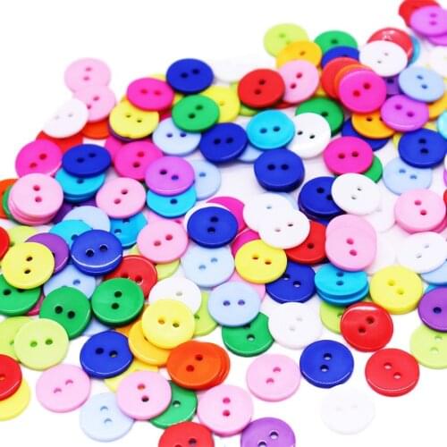 CMCYILING 15mm Round Resin Buttons For Diy Sewing Crafts Decorative Buttons For Clothes Children Botones 2 Holes 100Pcs
