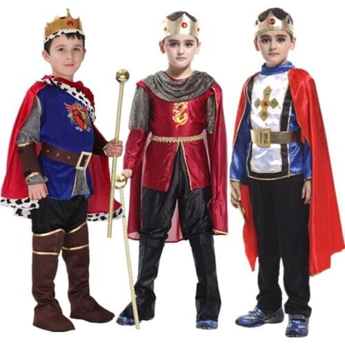 Kids King Prince Cosplay Costume For Birthday Carnival Party Family Dress Fantasia European Royalty Clothing