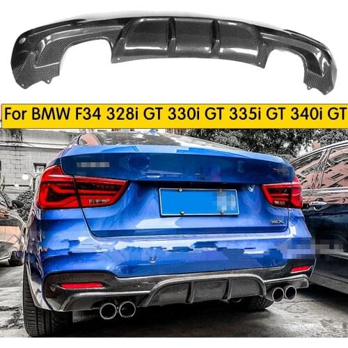 F34 GT Carbon Fiber Rear Bumper Diffuser for BMW 328i 330i 335i GT 340i M sport 4 Door 2014-2017