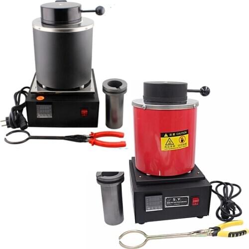 Diy 2KG mini melting furnace metal melting furnaces small melting furnace 220v 110v with insulation gloves tong