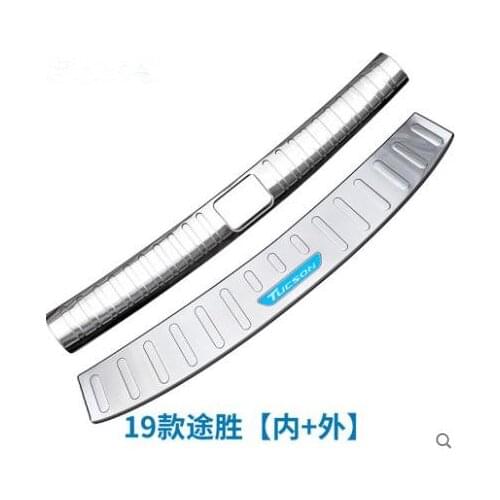 For Hyundai Tucson 2019 high quality stainless steel Rear Bumper Protector Sill Trunk Tread Plate Trim rear Car styling