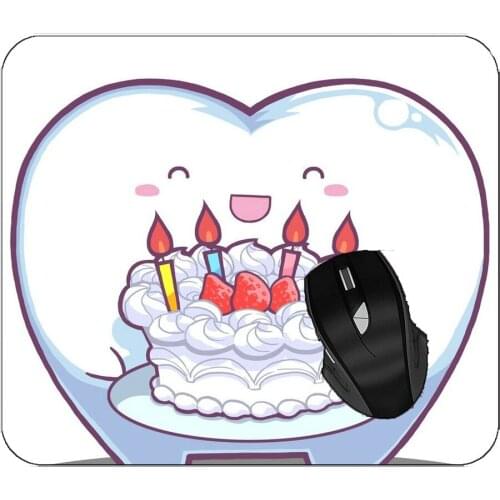 Gaming Mouse Pad Teeth Birthday Cake Dessert Professional Mousepad