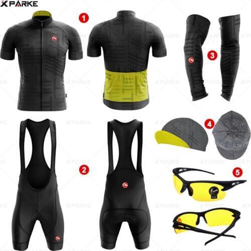Triathlon Summer Big Cycling Set Anti-UV Cycling Jersey Set Mountain Bicycle Cycling Clothing Suit Racing Bike Clothes For Men