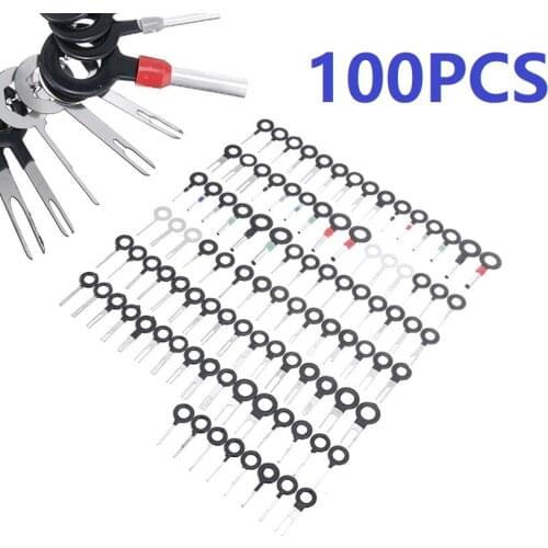 Hot Sell 100PCS Terminal Ejector Kit Tools Wire Connector Extractor Automotive Terminal Wire Terminal Removal Tool Car Pin Kit