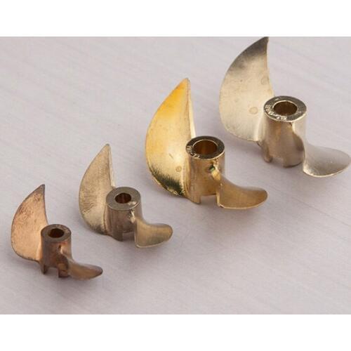 FATJAY RC boat metal bronze 2-blade propeller 3.18mm 4mm 4.76mm diameter pitch 1.9" copper prop positive reverse