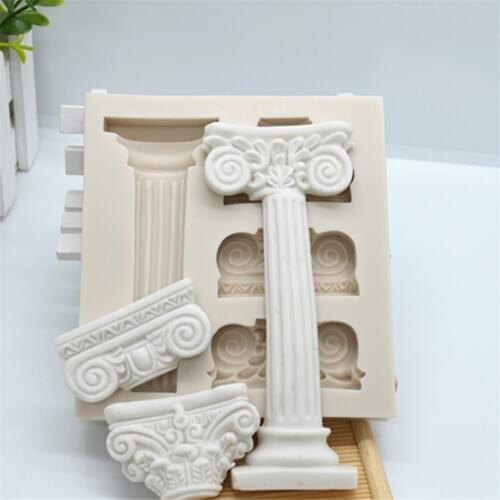 Luyou 3D Roman Column Silicone Fondant Molds Resin Molds Cake Decorating Tools Pastry Kitchen Baking Accessories FM1147