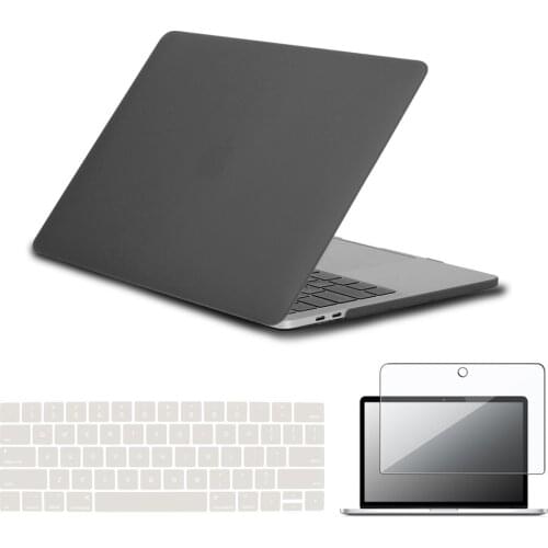 Matte Gray Case for Apple Macbook Pro 13"/Air 11"/MacBook Pro 15"/Air 11/White A1342 Laptop Cover+Keyboard Film+Screen Protector