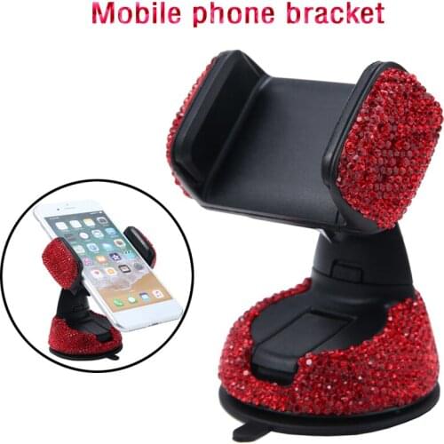 Mayitr Fashion Car Dashboard Air Vent Phone Holder Girls Crystal Bling Universal Mobile Phone Bracket Stand Portable Car Holder