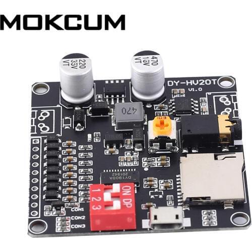 DC 12V 24V Voice Playback Module Digital Amplifier Module TF Card Socket Mono 20W 8ohm MP3 WAV UART Controller for Arduino