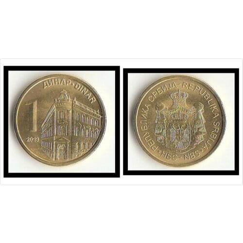 Serbia 1 dinar Coins Europe New Original Coin Commemorative Edition 100% Real Rare Eu Random Year