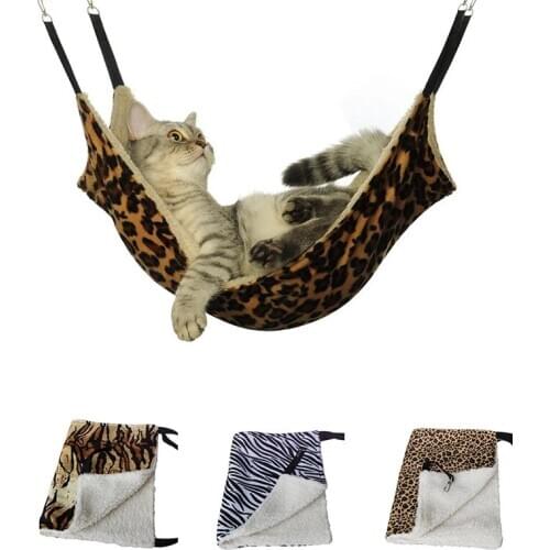 Soft Comfortble Cat Hammock Winter Warm Hanging Cat Bed Sleeping Bag Double-sided Available Kitten Mat Breathable Pet Supplies