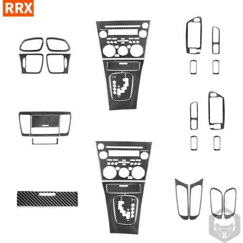 For Subaru Legacy/Outback Carbon Fiber Stickers Radio Air Conditioner Gear Panel Side Outlet Navigation Button Lift Frame Handle