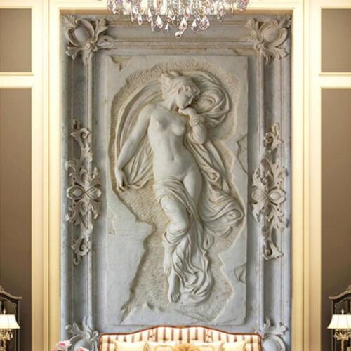 Custom Photo Wallpaper European Style 3D Embossed Figure Statue Mural Hotel Living Room Backdrop Wall Papers Papel De Parede 3 D