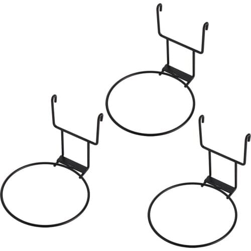 Wall Hanging Flower Pot Home Decoration Planter Holders Baskets European Style Set Of 3 Anti-rust Metal Black Hook Iron Hanger