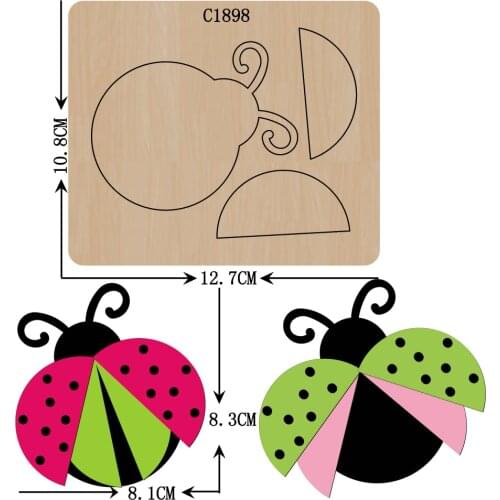 New ladybug Wooden die Scrapbooking C1898 Cutting Dies