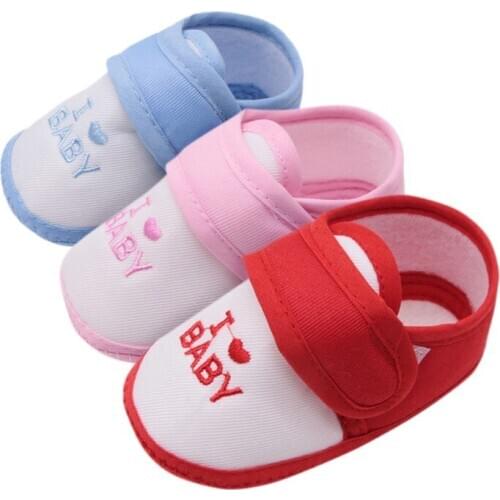 Baby Girls Shoes Newborn Babies Casual Shoes Cotton First Walkers Non-slip Breathable Shoes 0-18M