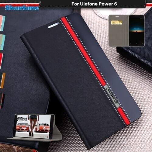 Luxury PU Leather Case For Ulefone Power 6 Flip Case For Ulefone Power 6 Phone Case Soft TPU Silicone Back Cover