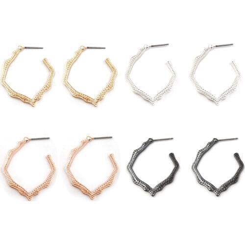 New Fashion Irregular Frame Alloy Metal Simple Sophee Drop Earrings for Women