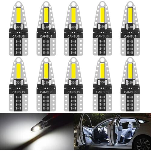 T10 W5W LED Canbus LED Bulbs For Car Parking Position Lights Interior Map Dome Lights 12V White 6000K No Error Reading Light