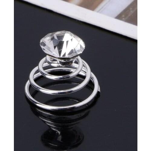 Y166 10PC Bridal Wedding Pearl Flower Hairpins Swirl Spirals Twist Tiara Hair Jewelry