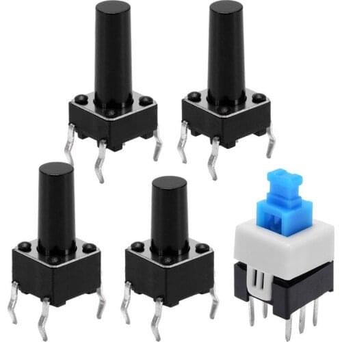 180 Pcs Push Button Switches with Boxed 6*6mm 7*7mm Micro Push Button