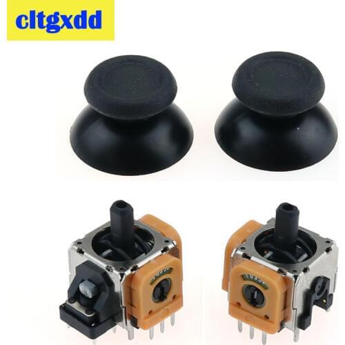 2 Pcs Game joystick 3D Analog Joystick Module Potentiometer With 2xBlack Thumbsticks Cap For Playstation 4 PS4 Pro Controller Re