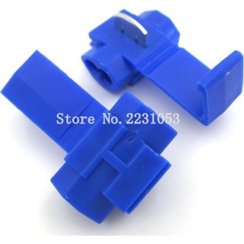 20pcs/lot Blue Scotch Lock Quick Splice Crimp Terminal G14 18-14 AWG Hard Soft 0.75-2.5 Wire Connector