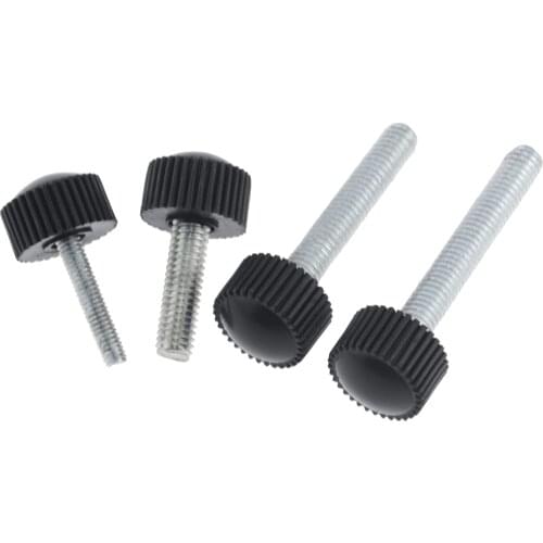 5PCS M4 M5 M6 Knurled Nylon Round Plastic Head Handle Thumb Screw Bakelite Bolt Black Bakelite Hand Screw M4x8 M5x10 M6x40