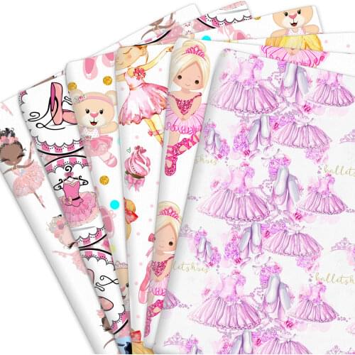 50*145cm Dancing Girl Ballet Gymnastics 100% Pure Or Polyester Cotton Sewing Patchwork Quilt Material Fabric Needlework Cloth
